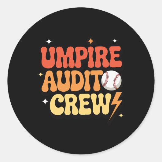 Umpire Audit Crew _1 Ronde Sticker (Voorkant)