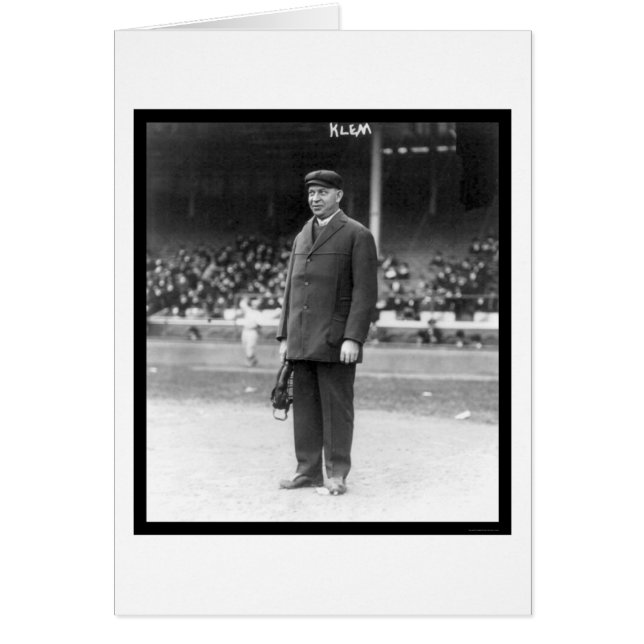Umpire Bill Klem Baseball 1914 (Voorkant)