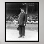 Umpire Bill Klem Baseball 1914 Poster (Voorkant)