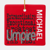 Umpire Extraordinaire CUSTOM Keramisch Ornament (Achterkant)