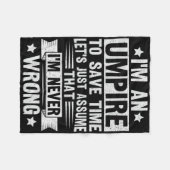 Umpire Funny Sketll Design For An Umpire  Fleece Deken (Voorkant (Horizontaal))