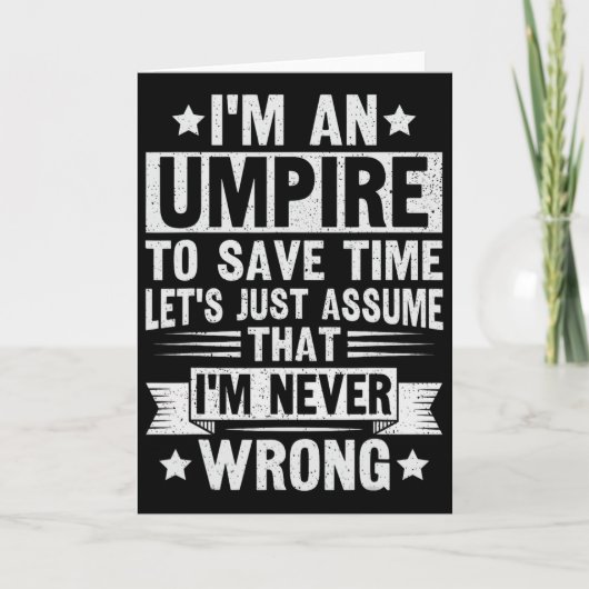Umpire Funny Sketll Design For An Umpire  Kaart (Voorkant)