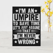 Umpire Funny Sketll Design For An Umpire  Kaart (Gele Bloem)