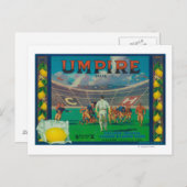 Umpire Lemon LabelClaremont, CA Briefkaart (Voorkant / Achterkant)