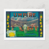 Umpire Lemon LabelClaremont, CA Briefkaart (Voorkant)