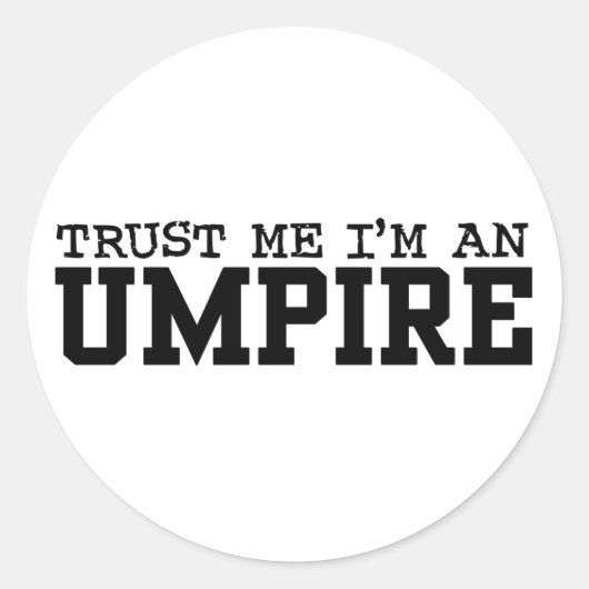 Umpire Ronde Sticker (Voorkant)