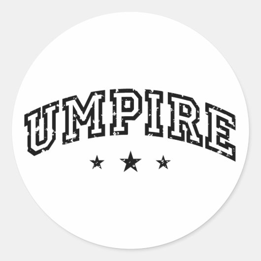 Umpire Ronde Sticker (Voorkant)