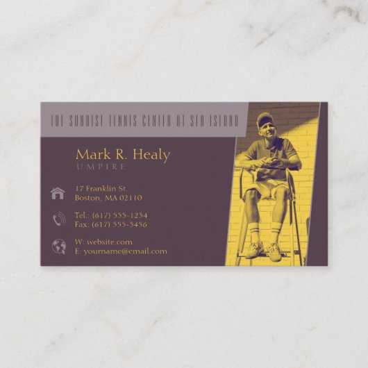 Umpire | Tennis Visitekaartje (Voorkant)