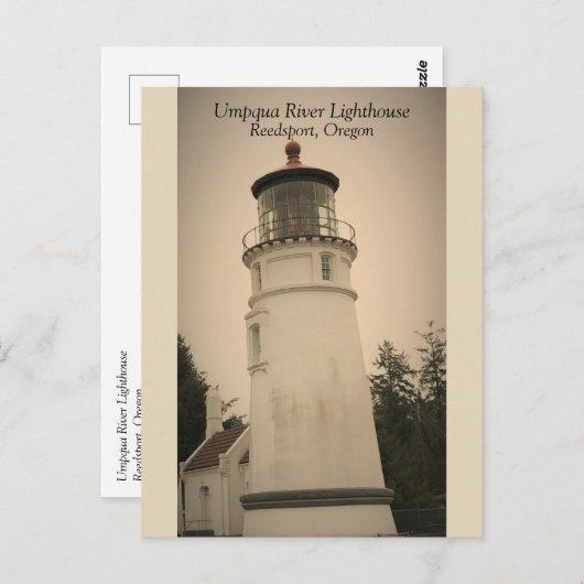 Umpqua River Lighthouse, OF Briefkaart (Voorkant / Achterkant)