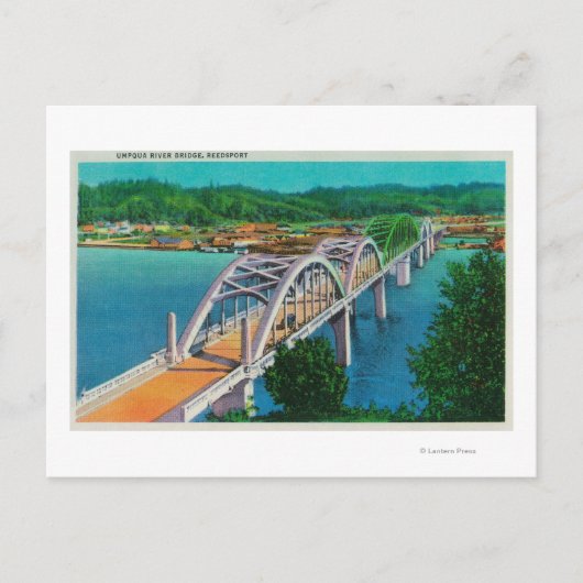 Umpqua Rivierbrug in Reedsport, Oregon Briefkaart (Voorkant)