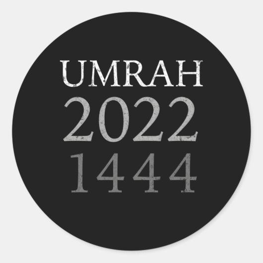 UMRAH 2022 voor en 1444h familie Ronde Sticker (Voorkant)