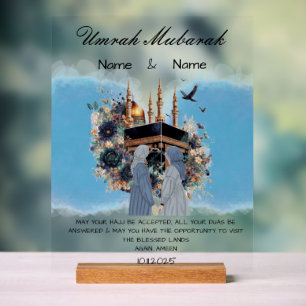 Umrah Mubarak Acryl Bord