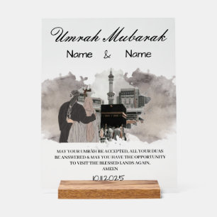 Umrah Mubarak gift Acryl Bord