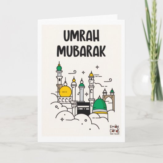 Umrah Mubarak Kaart (Voorkant)