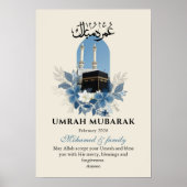 Umrah Mubarak Personalized Islamic Wall Art Poster (Voorkant)