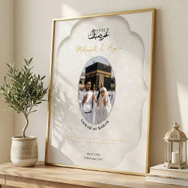 Umrah Mubarak Personalized Photo Poster