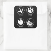 Umweltschutz Naturschutz Klimaschutz Hund Pferd Vierkante Sticker (Tas)