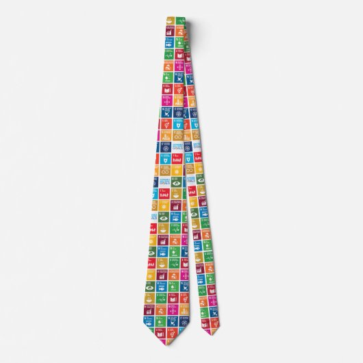 UN 17 Sustainable Development Goals Necktie Stropdas (Voorkant)