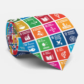 UN 17 Sustainable Development Goals Necktie Stropdas (Opgerold)