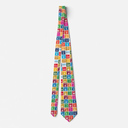 UN 17 Sustainable Development Goals Necktie Stropdas (Achterkant)