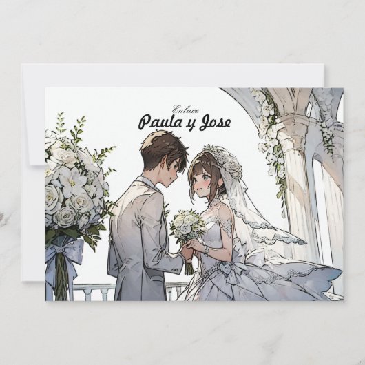 Un Amor Anime: Invitación Kaart (Voorkant)