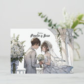 Un Amor Anime: Invitación Kaart (Staand voorkant)