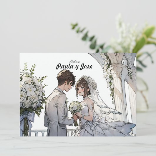 Un Amor Anime: Invitación Kaart (Staand voorkant)