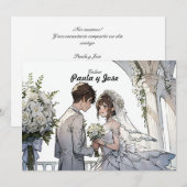 Un Amor Anime: Invitación Kaart (Voorkant / Achterkant)