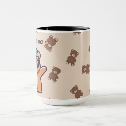 Un-Bear-ably Cool | Cute Bear Coffee Mug Mok (Midden)