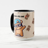 Un-Bear-ably Cool | Cute Bear Coffee Mug Mok (Voorkant links)