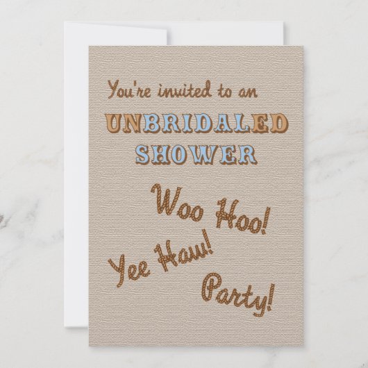 un BRIDAL ed Invitation Kaart (Voorkant)