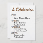 un BRIDAL ed Invitation Kaart (Achterkant)