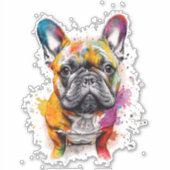 Un bulldog francés lleno de estilo sticker (Voorkant)