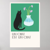 UN Chat Est Un Chat Black Cat Poster (Voorkant)