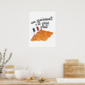Un Croissant S'il Vous Plait - French Food Poster (Keuken)