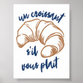 Un Croissant | Trendy kunst aan de muur | minimali Poster (Voorkant)
