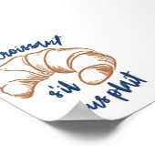 Un Croissant | Trendy kunst aan de muur | minimali Poster (Hoek)