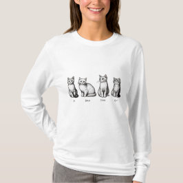Un Deux Trois Cat Art T-shirt met lange mouwen