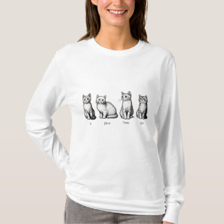 Un Deux Trois Cat Art T-shirt met lange mouwen