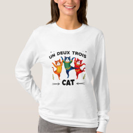 Un Deux Trois Cat Art T-shirt met lange mouwen