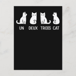 un deux trois cat briefkaart