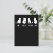 un deux trois cat briefkaart (Staand voorkant)