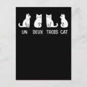 un deux trois cat briefkaart (Voorkant)