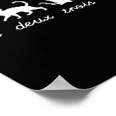 Un Deux Trois Cat Cute Funny French Pun Cat Lovers Poster (Hoek)