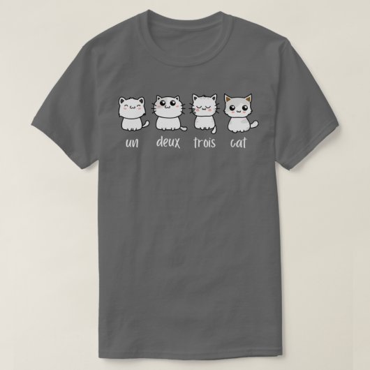 Un Deux Trois Cat Essential TShirt (Design voorkant)