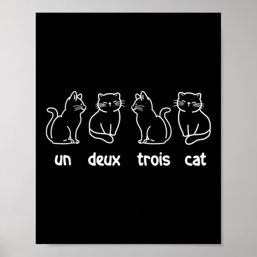 Un Deux Trois Cat - Frans kattenliefhebber Kat Poster (Voorkant)