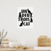 Un Deux Trois Cat - Franse woordvoerder Poster (Keuken)