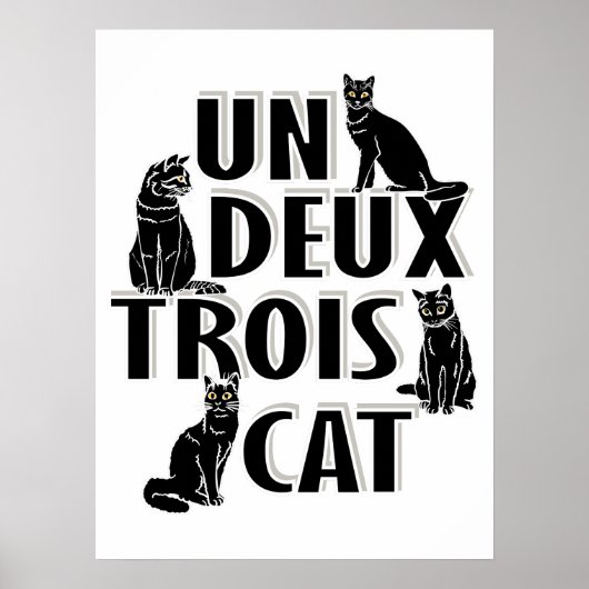 Un Deux Trois Cat - Franse woordvoerder Poster (Voorkant)
