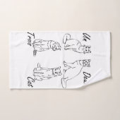 Un Deux Trois Cat Funny French Handdoek (Handdoek)