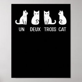 un deux trois cat poster